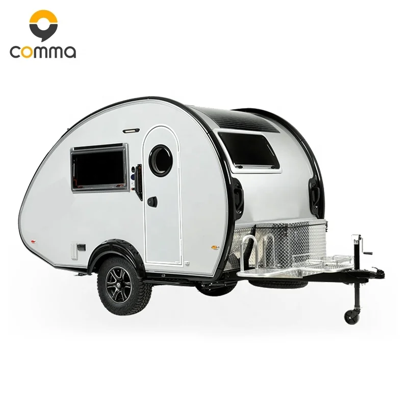 Customizable mini camper trailer travel teardrop caravan for