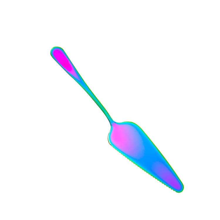 Durable cake server stainless steel shovel for pizza pie baking multicolored cake knife