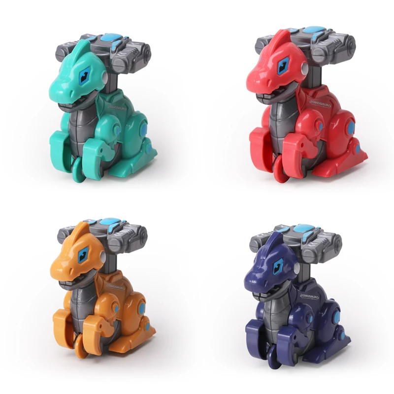  Good Quality Children Cartoon Animal Friction Toy Vehicles Press Inertia Glide Back Dinosaur