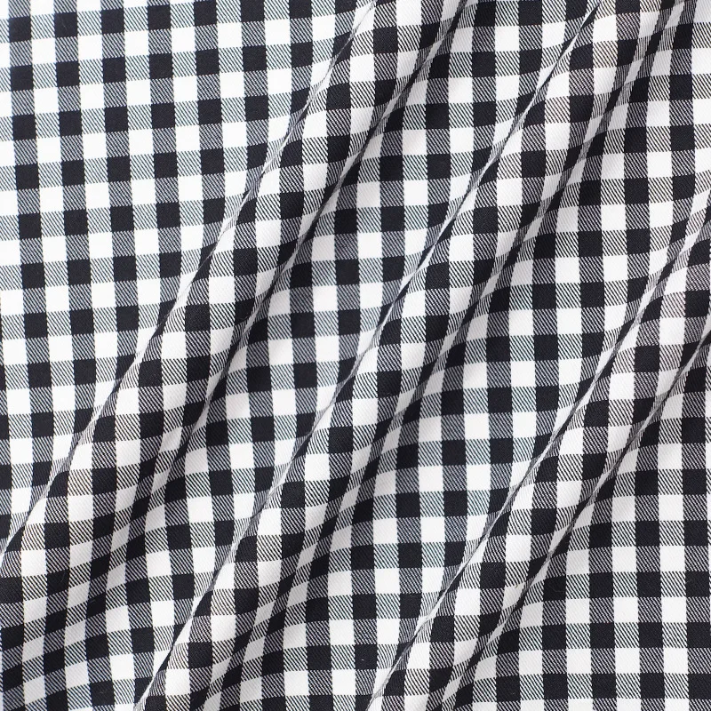 Wholesale Cotton Nylon Blend yarn dyed plaid Garment Material Classic Check Shirt Fabric