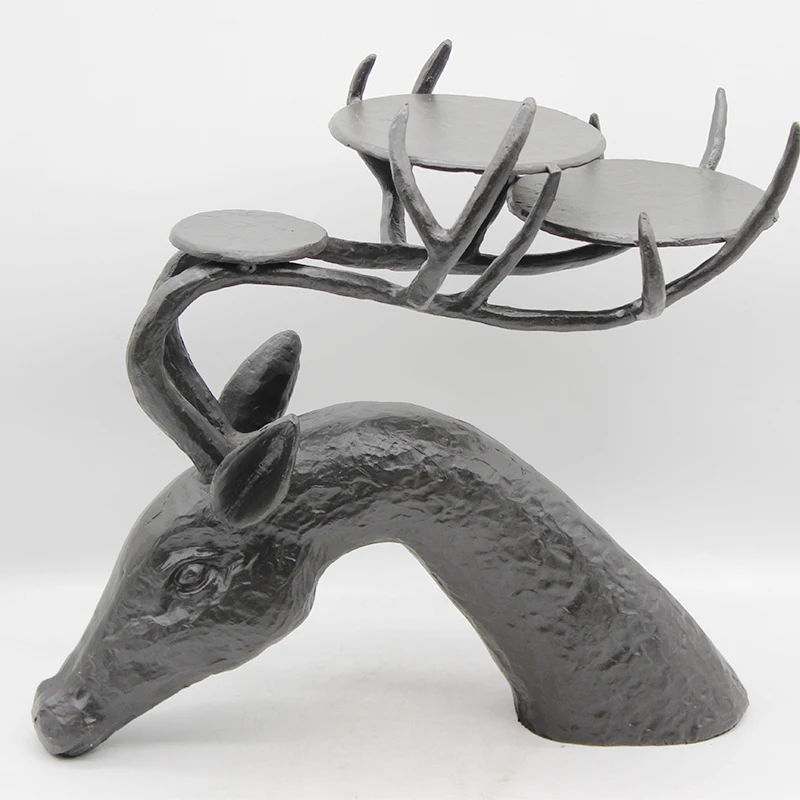 European cast iron handicraft creative sculpture antler shelf ornament home decoration