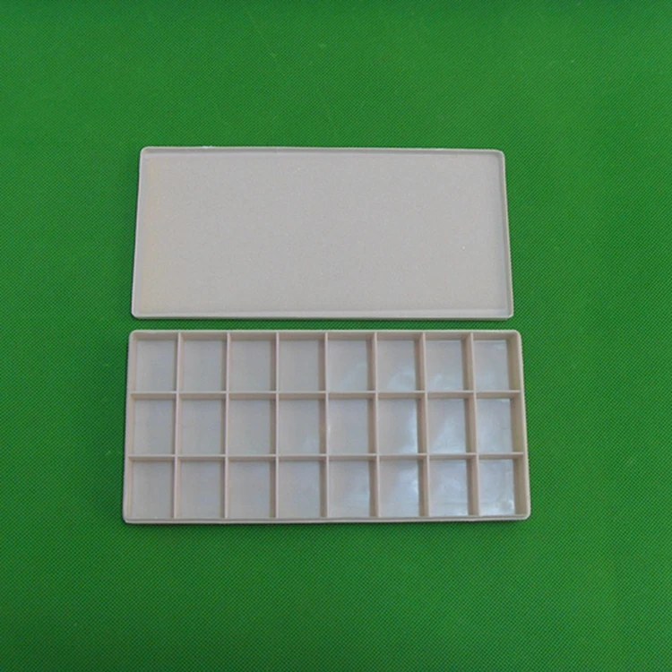 LOW MOQ 24/36 Color Rectangle Shape Beautiful paint palette box color palette box with lid