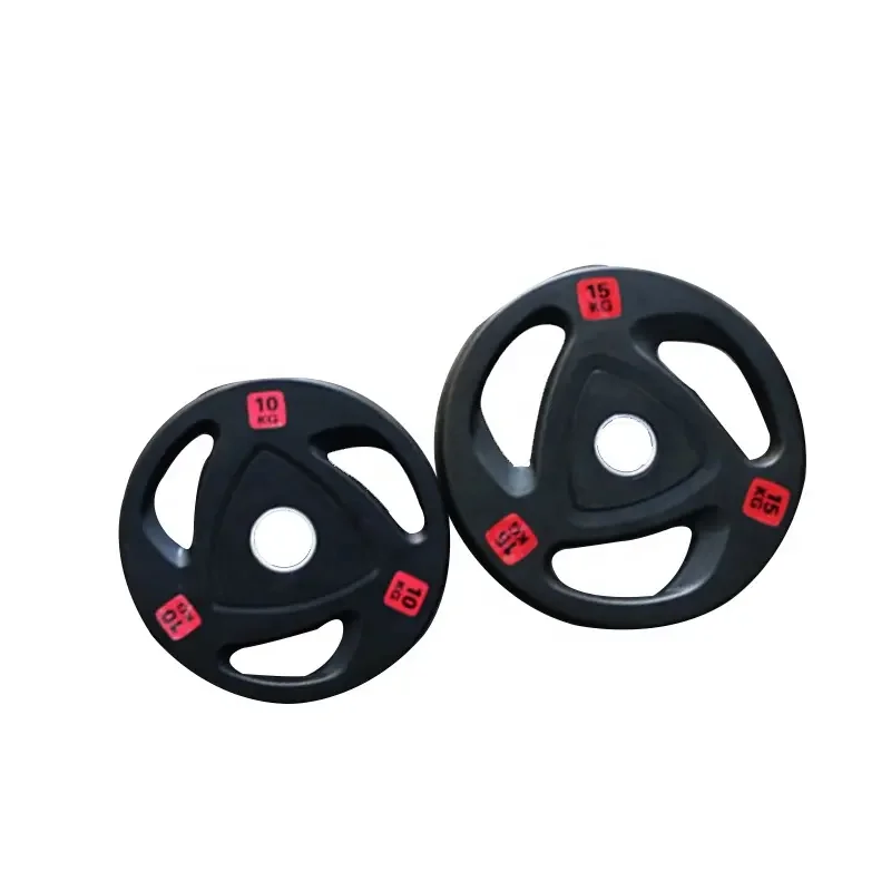 Hot selling Slimming Weightlifting exercise gym equipment Rubber Coated weight plate barbell set weight disc plates