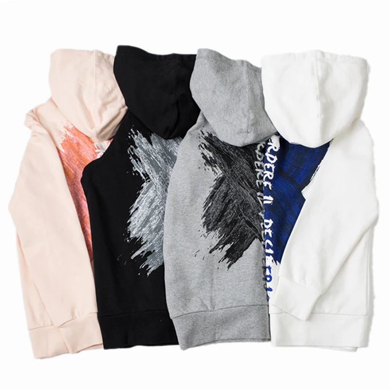 PCMY wholesale fashion printed men hooded sweatshirt casual loose long sleeve cotton pullover hoodie women