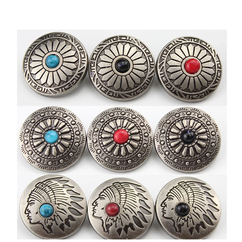 Factory Sales Metal Snap Chrysanthemum Shape Diamond 20mm Handmade Diy Luggage Clothing Accessories 633 Four Part  Alloy Snaps