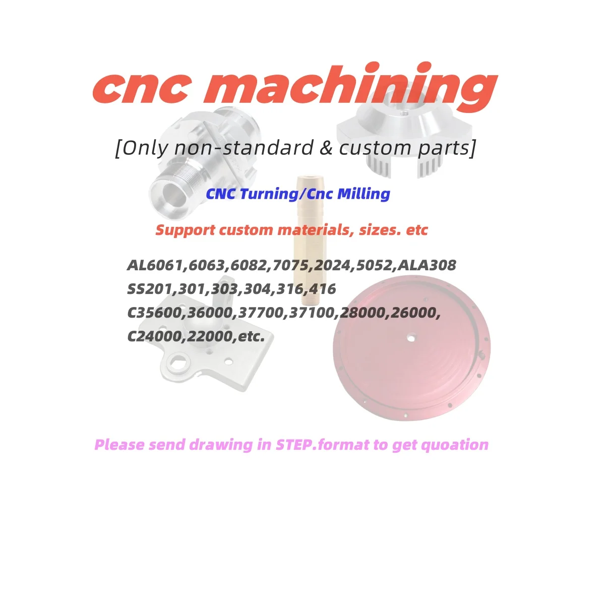 Verified Factory Custom Made CNC Machining/Machined Aluminum/Steel/Copper/Brass Parts OEM & ODM Service Machining Parts