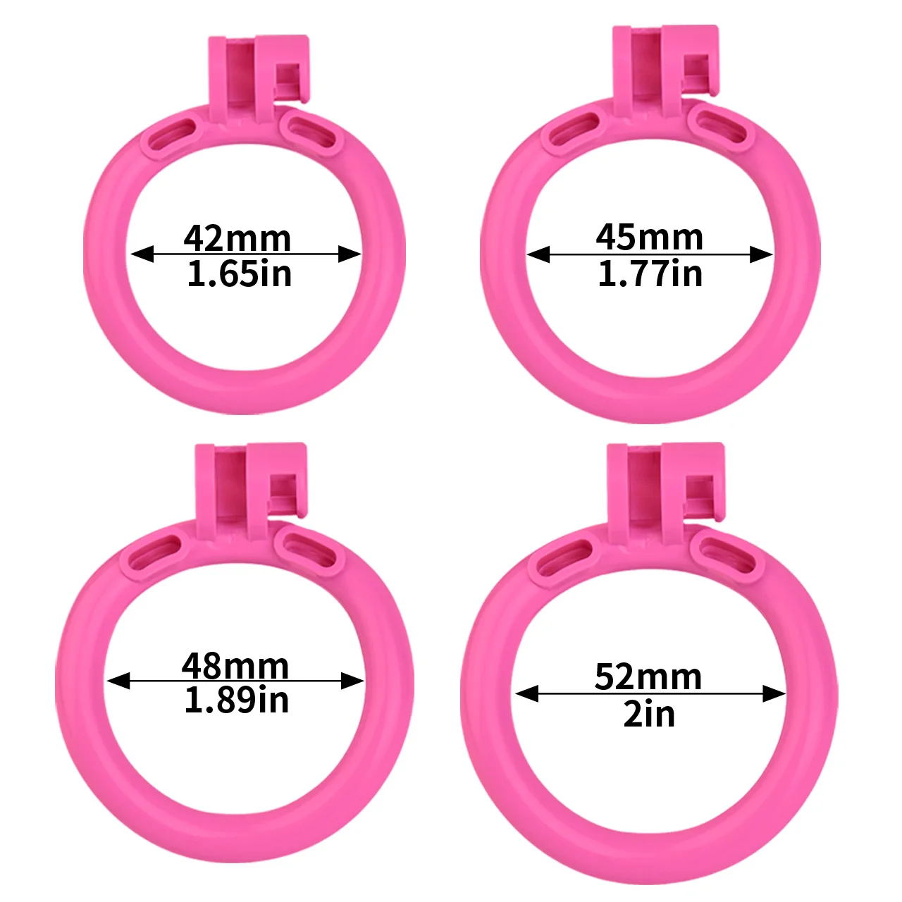 FRRK pink Chastity Cage with Belt,sissy Negative Male Belt,chastity Cages for Men,inverted Cock Cage Flat Sissy with 4 Size Ring