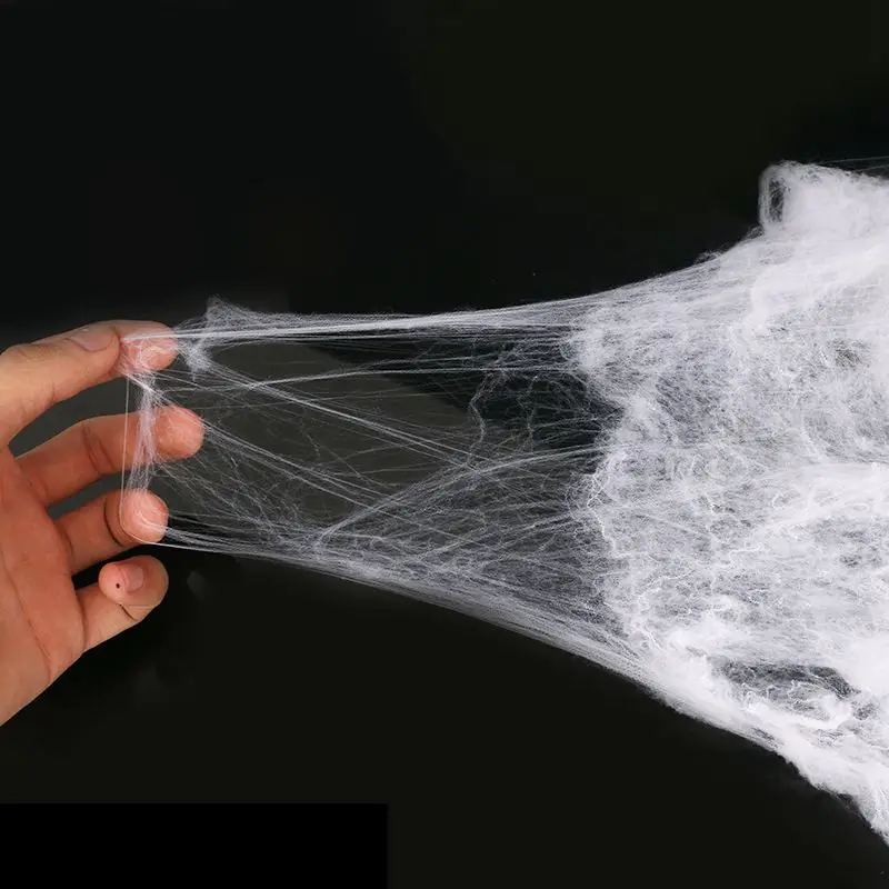 
Halloween Super Stretch Coloful Cloth cotton silk spider web for Ghost Bar House Festival props 