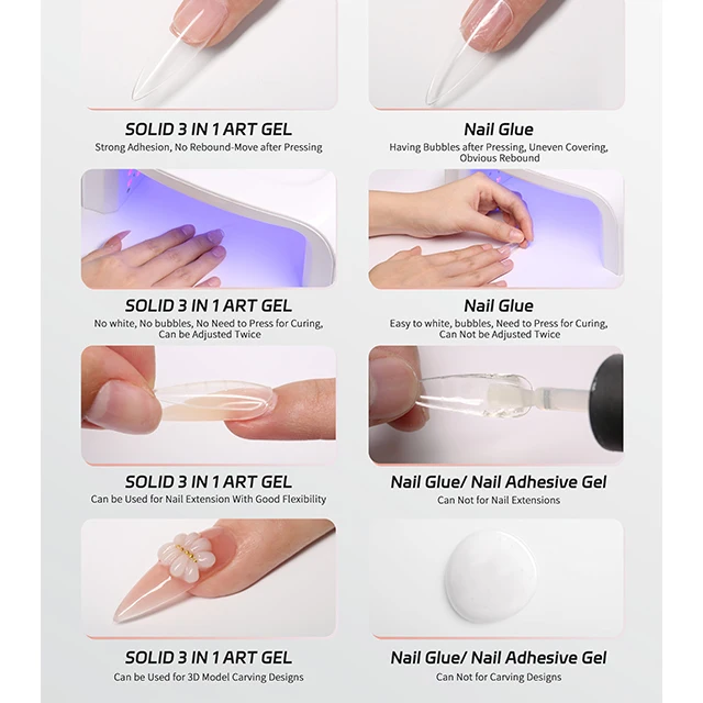 Private labeling gel soak off camouflage buildering nail extension uv 3 in 1 art gel