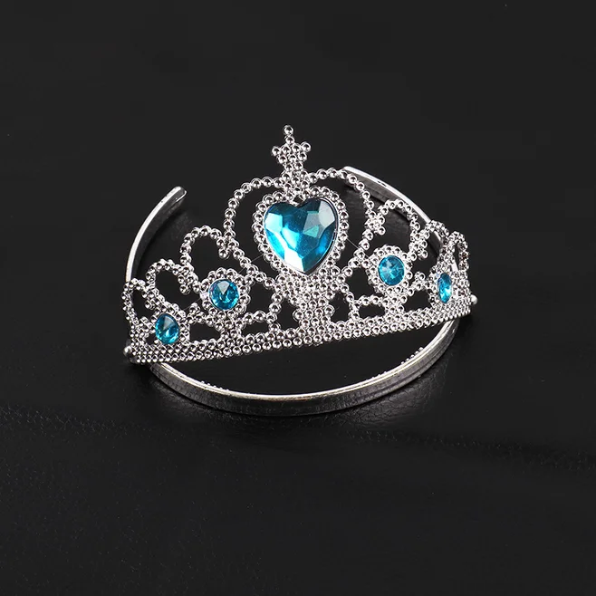 Оптовая продажа, маскарадный костюм Эльзы из мультфильма «Холодное сердце» для вечеринки, торжества, вечеринки, нарядного платья, принцессы, очаровательные тиары для девочек