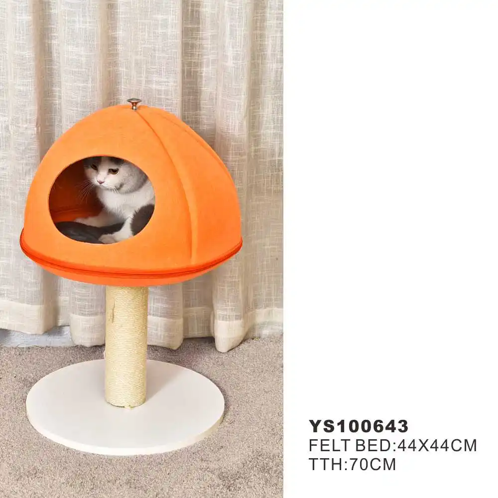 
Eco-friendly High Quality Durable Cat Scratcher Cat Tree House Soft Felt Cat Bed Cave 