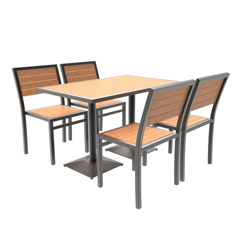 Outdoor Metal Dining Chair Set Restaurant Table Chair Set Cafe Chair Dining Table