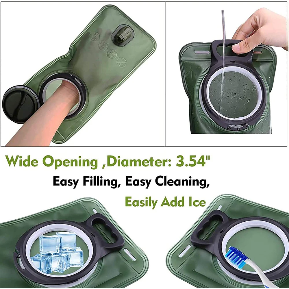 Portable PEVA/EVA/TPU 2L/2.5L/3L Tactical Water Reservoir Storage Hydration Pack Water Bladder Bag
