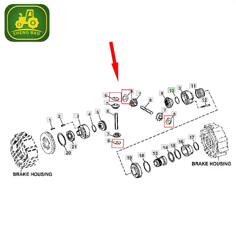 Сменная упорная шайба T210077 Spider для John Deere 310E 310SE 315SE