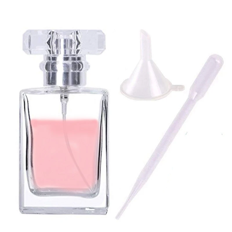 30ml 50ml 60ml 100ml Clear Cosmetic Packaging Luxury Cosmetics Containers And Packaging Unique Square Cheap Glass Perfume Bottle