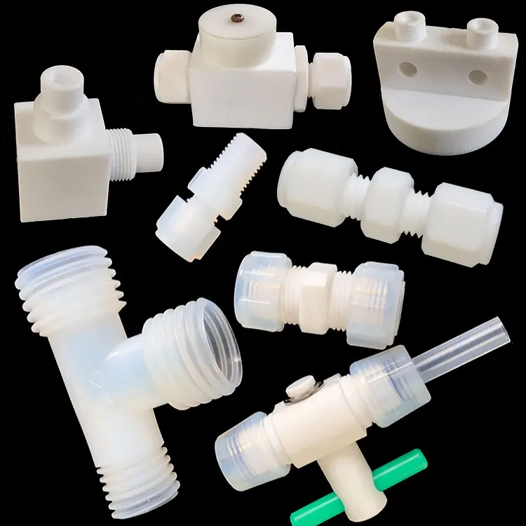 Пластиковый соединитель из ПТФЭ, ПТФЭ колено, ПТФЭ Тройник