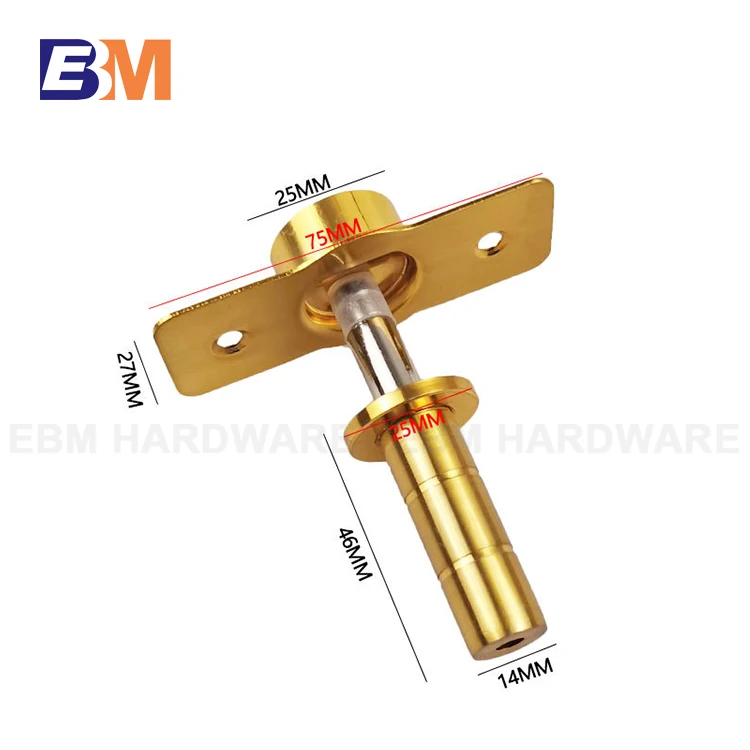 Magnetic Black Metal Solid Rigid Door Holder Heavy Duty Stainless Steel Magnetic Concealed Invisible Door Stopper Catch