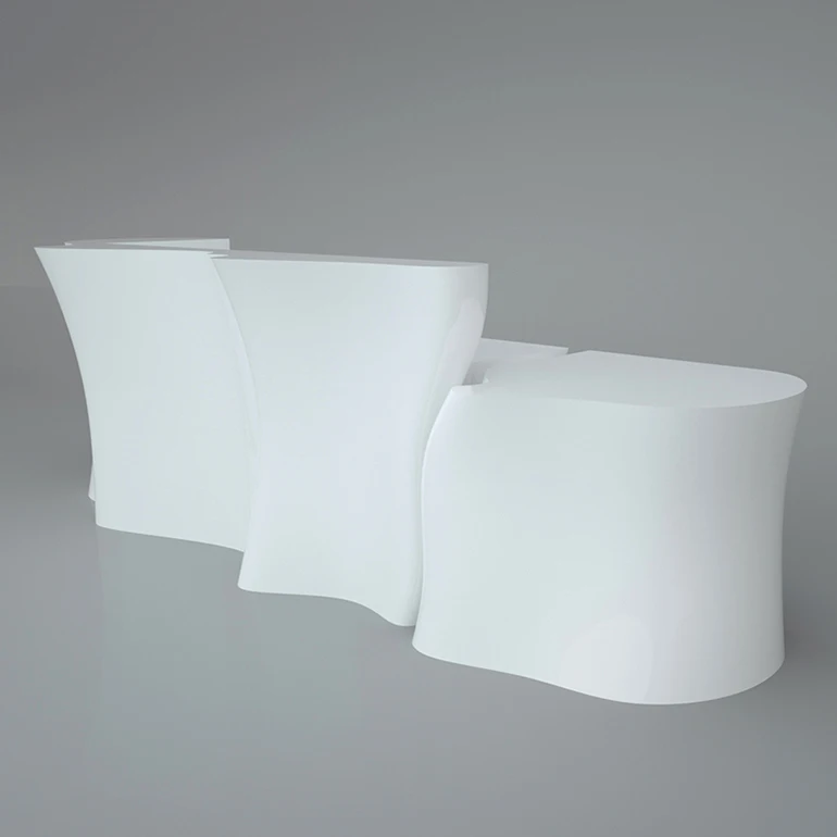 Hair Salon Small Office Medical Tufted Custom pink reception desk