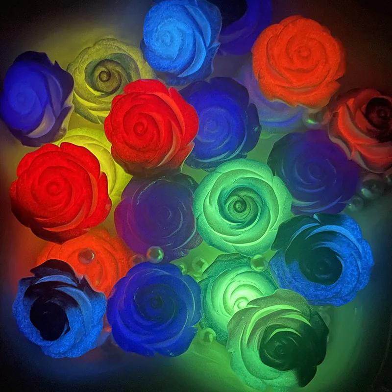 Factory bulk wholesale high quality Artificial roses flower Colorful custom resin for Hairpin Phone Cases Accessories