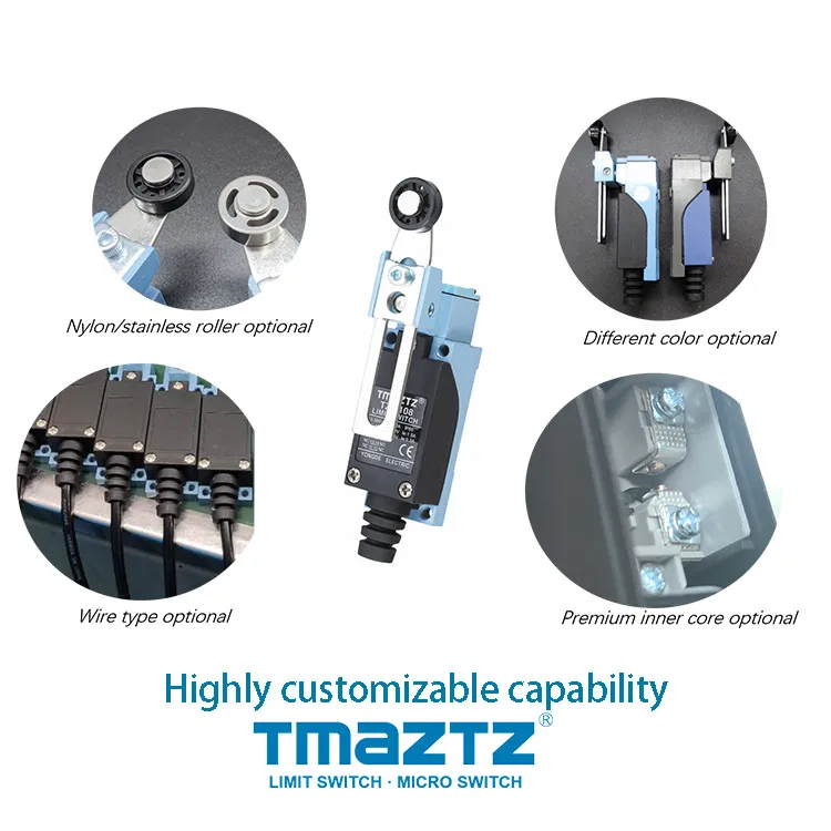 TUV & RoHS TZ-8108 ограничительный переключатель 380 В переменного тока/15 А серии ME водонепроницаемый с регулируемым роликом из пластика/нержавеющей стали
