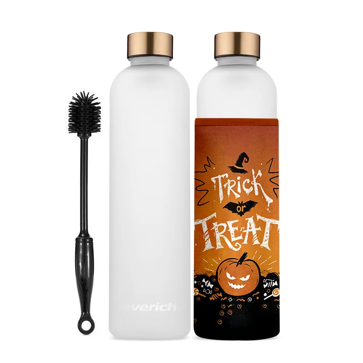 В наличии! Мотивирующая пластиковая тритановая бутылка для воды Everich без бисфенола А с маркером времени, бутылки для воды 1000 мл