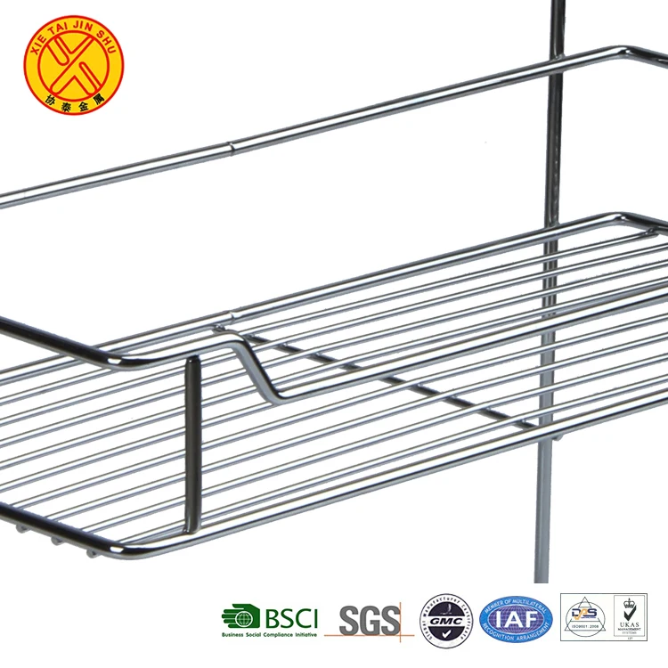 Hot Sale stainless steel bathroom Three layer sundries shampoo rack