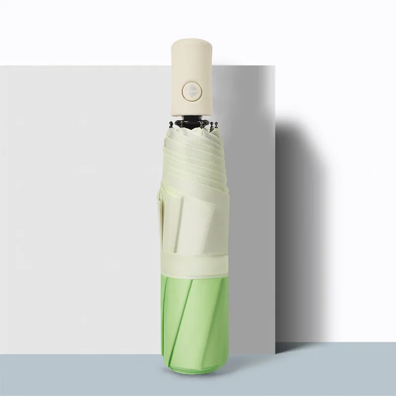 2024 New Small Fresh Fully Automatic 23 Inches 8K Umbrella Edge Connection Korean Original Design 3 Folding Umbrella