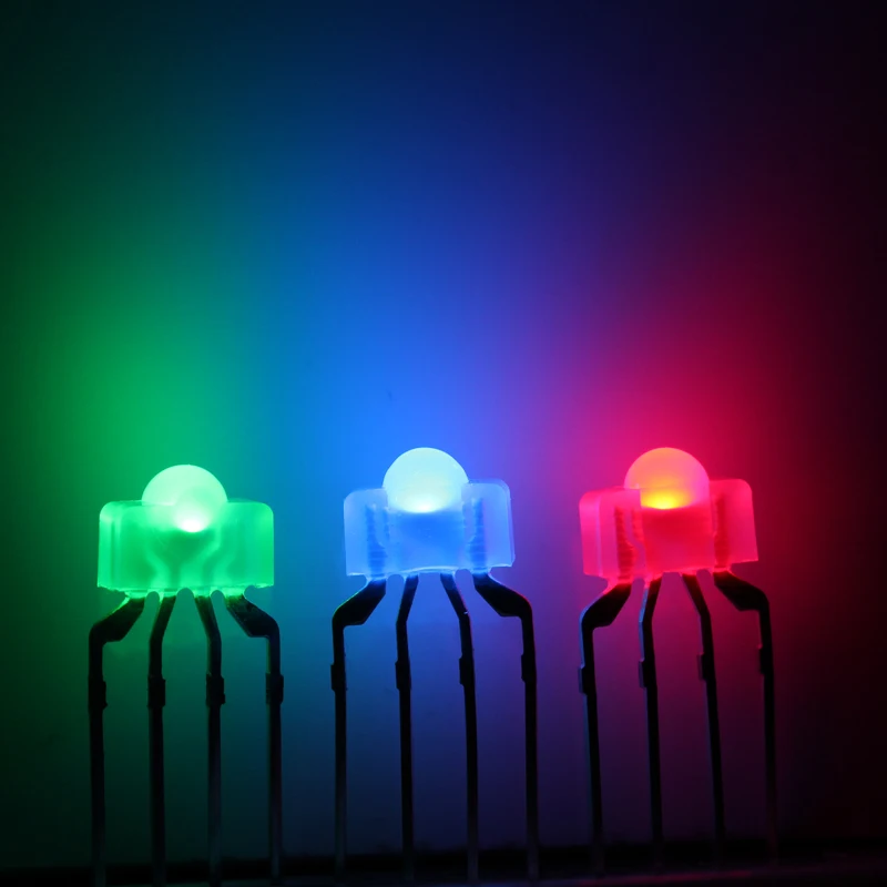 Типом спайки Round 3 мм полноцветный RGB туманный Инь (железная Гуаньинь) четыре фута Янь круглая светодиодная клавиатура светоизлучающий диод (1000 шт.)