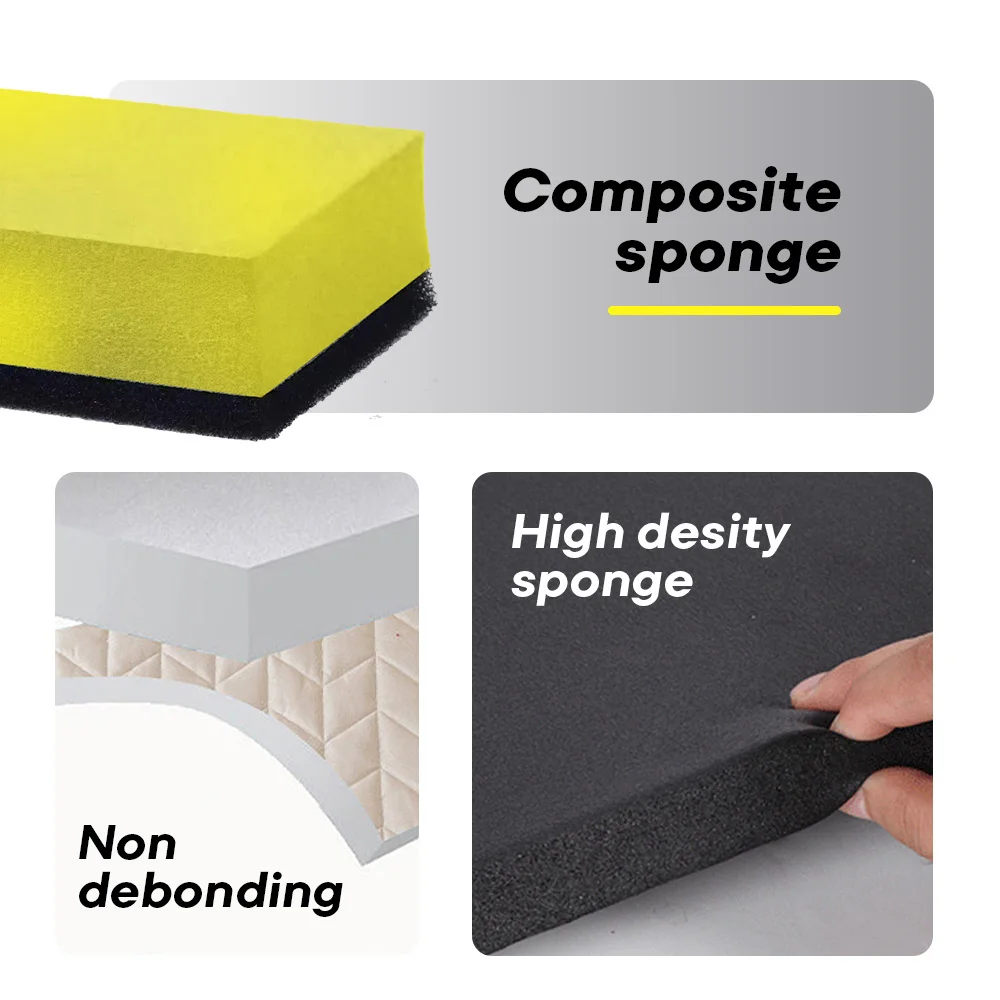 Hot Sale Foam Sponge Automobile Applicator Car Waxing Polish Cleaning Sponge crystal Nano Coating Applicator Sponge Pad For Car