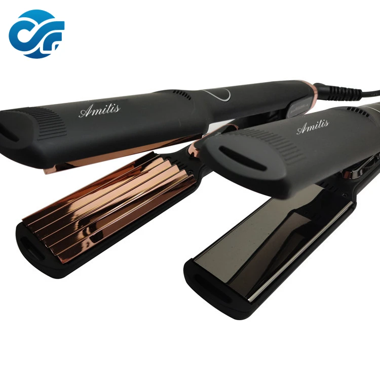 Manufacturer Wholesale PTC 20mm*100mm 450 Degree Flat Iron Titanium Rainbows Straighteners Wholesale Flat Iron Vendors