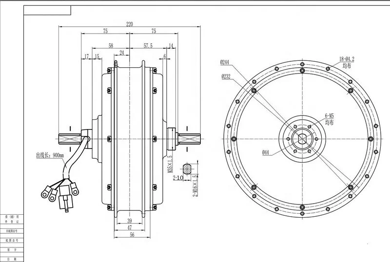New design  QS V3 5000w  rear  brushless gearless dc bicycle motor