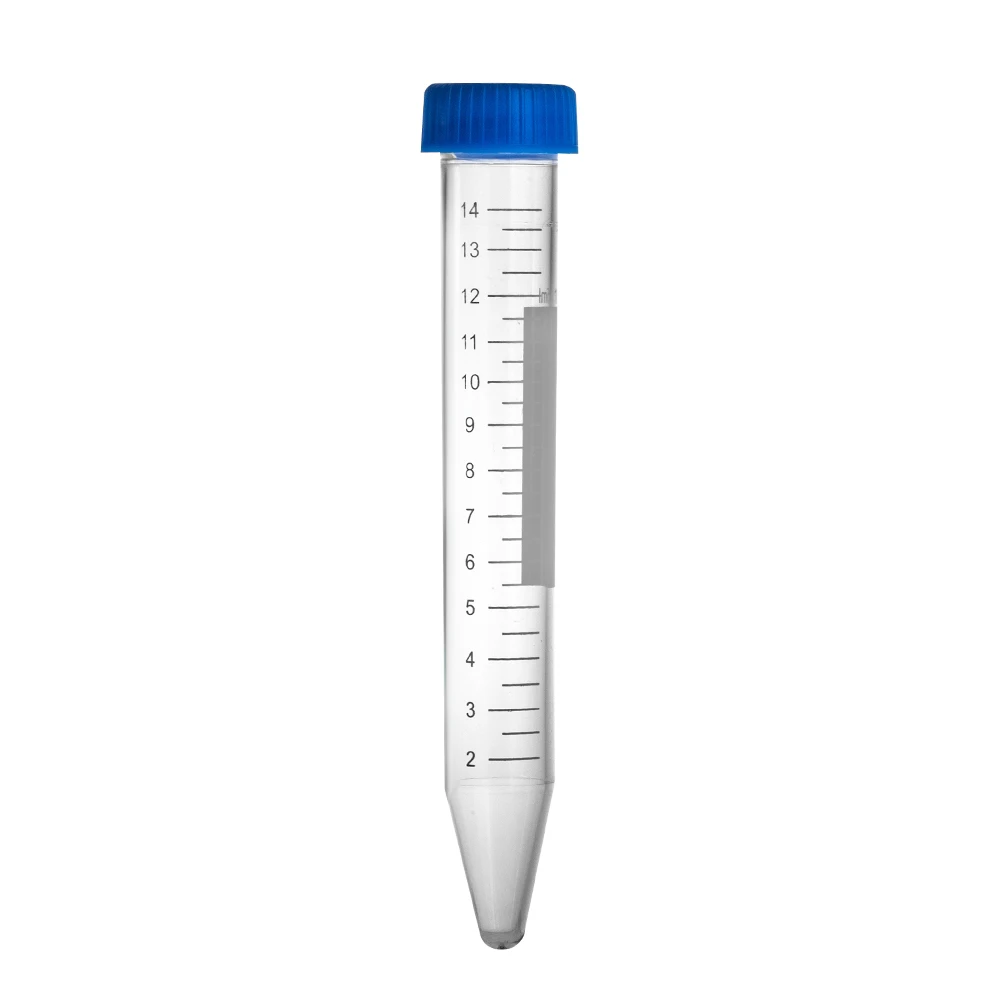 High grade PP transparent material 10ml 15ml centrifuge tube used in molecular biology clinical chemistry
