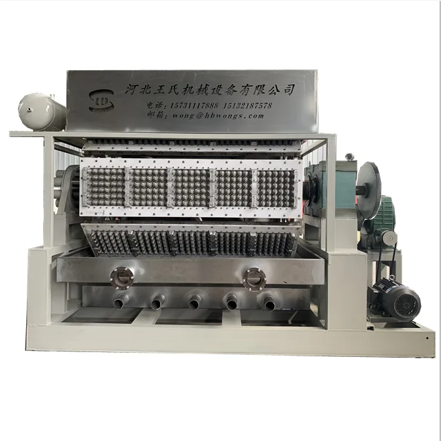 High output wasted paper egg tray making machine with iron box type drying