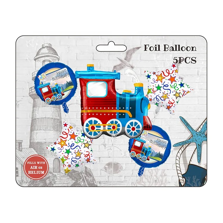 Wholesale Aluminum Film Mylar Cartoon Ballons Globos Kids Party Foil Helium Balloon Red Car Toy Balloon