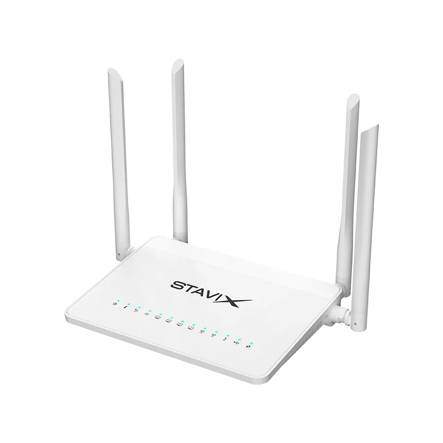 Fiber Optic Equipment 5g EPON GPON Modem Price 4 Port Pots 4ge Dual-band Wifi ONU