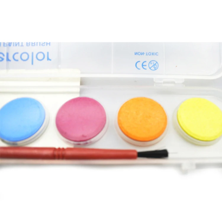 Cheap Price New Design 12 Color Kids Watercolor Tempera Cake Paints