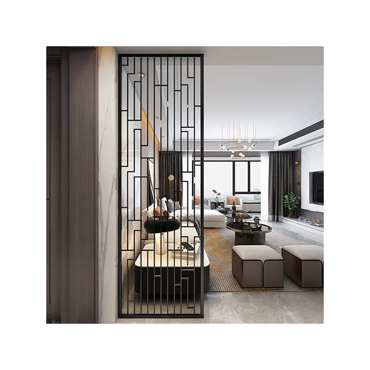 Decorative Perforated Metal Privacy Steel Screen Panels Stainless Steels Mirror Surface Sitting Room Dividers Partition