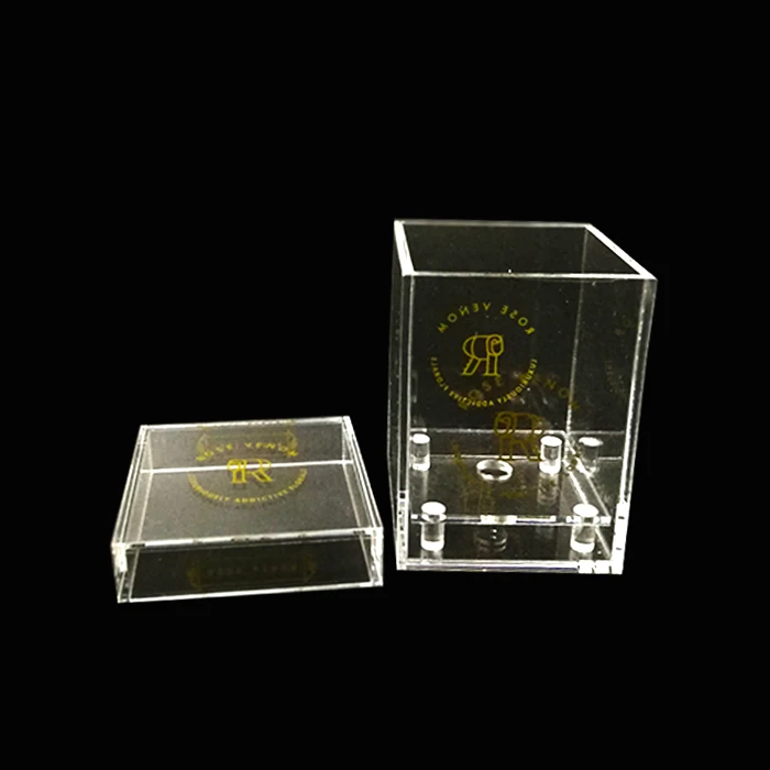 Acrylic flower box rose preserved flower box transparent paper box for flower packaging