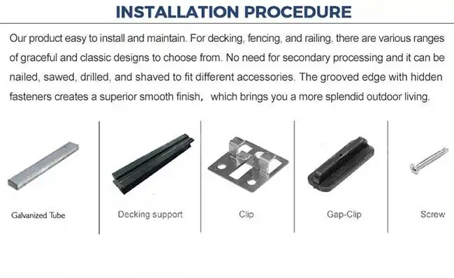 Outdoor Synthetic Wood Plastic Composite WPC Decking