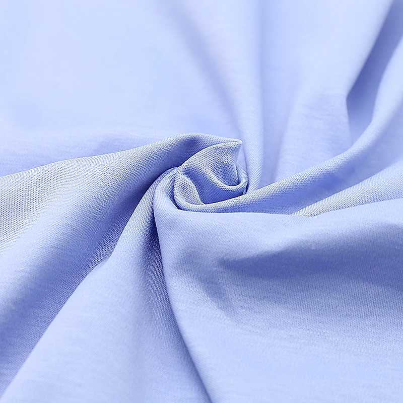 Single Double Jersey Knitted Mercerized 100%Cotton T-Shirt Fabric For