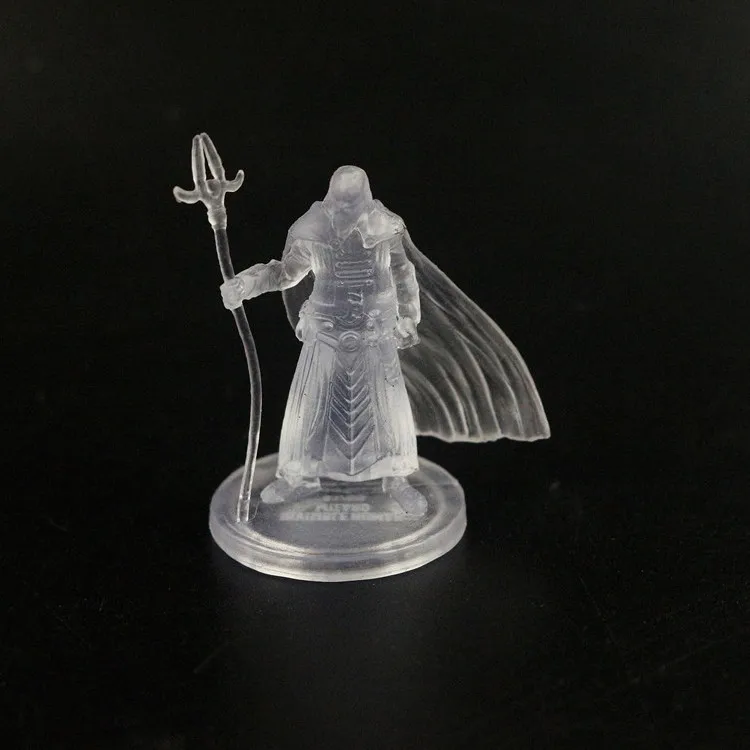 Custom Made Clear PVC figurine mini Translucent PVC board games figurines Unpainted Solider Plastic Miniature