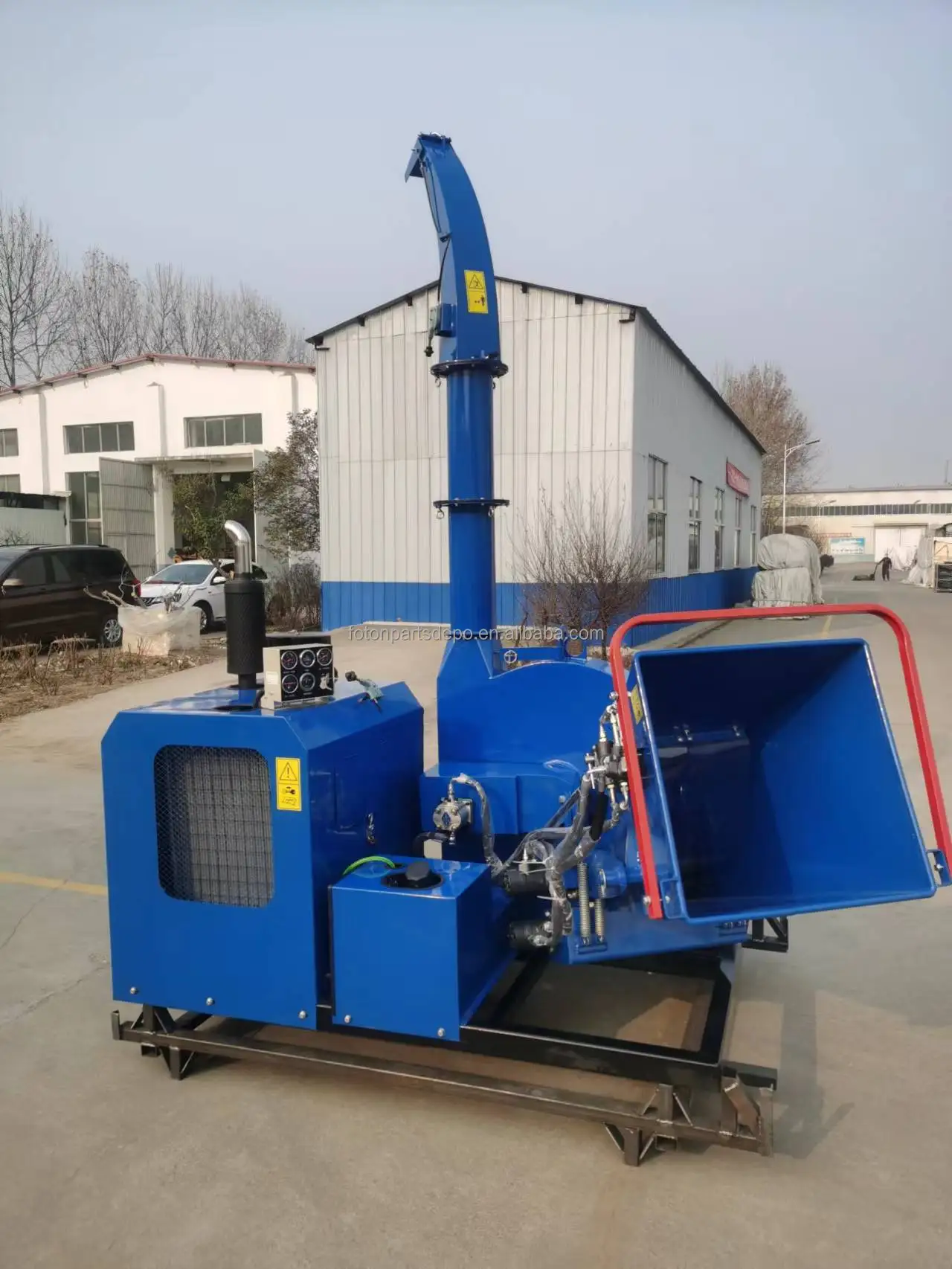 80HP промышленная машина для измельчения древесины дизельный двигатель 9 дюймов