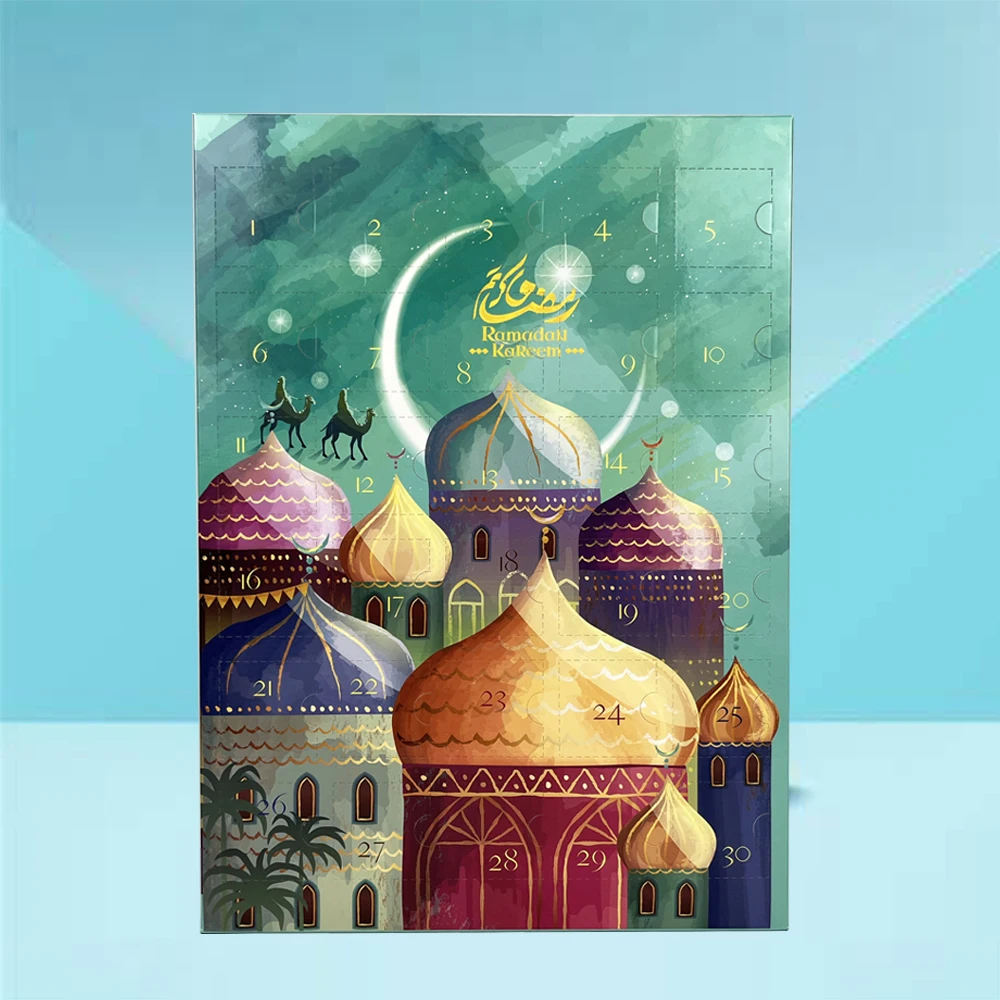 Custom Ramadan Advent Calendar Gift Chocolate Box Custom Empty Advent Calendar Factory Custom Printing Kids Advent Calendar Box