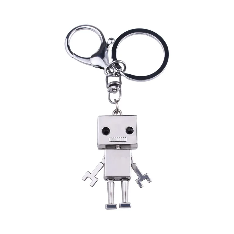 Hot Sales Alloy Robot Shape Keychain Keyring