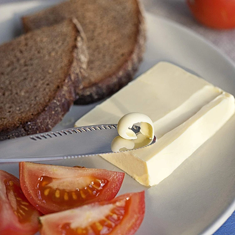 Stainless Steel Bread Cutter Butter Curler and Cheese Spreader Knife