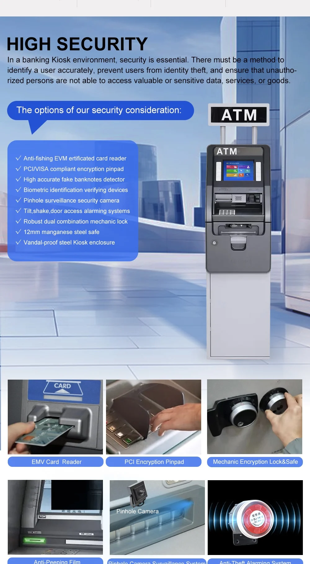 Self Kiosk Exchange Cash Payment Floor Standing Passport Scanner Currency Exchange Atm Machine