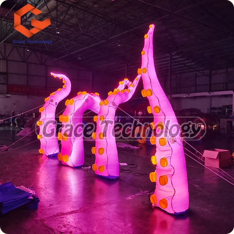 Outdoor inflatable jellyfish tentacle, giant inflatable octopus tentacle for event stage party decoration