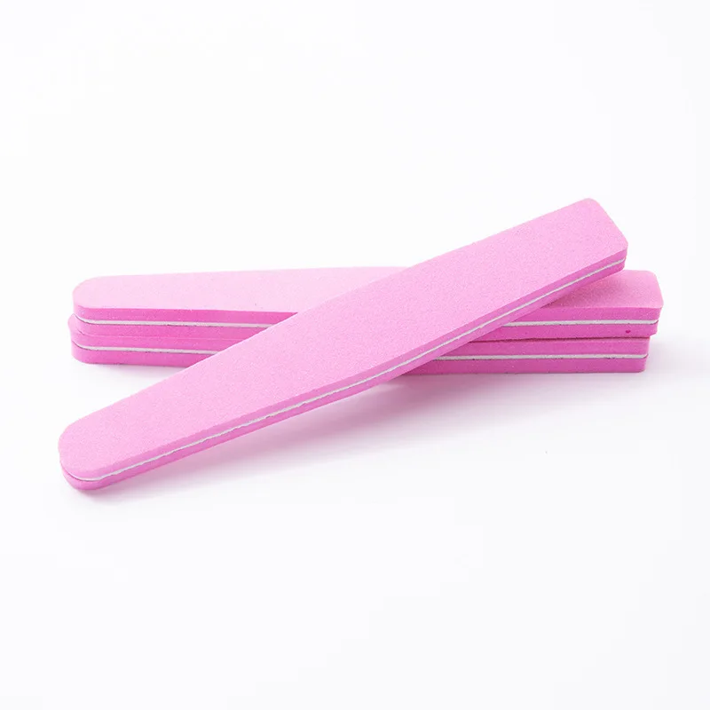 Wholesale Double Side Disposable Shiny Nail Buffer for Nail Art Half Moon Manufacturer Sponge Manicure Nail Files