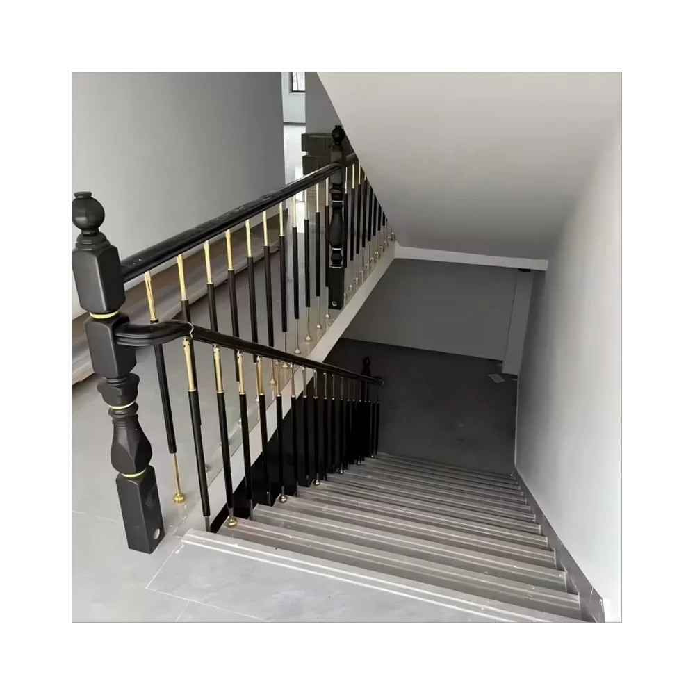 High Quality Indoor Aluminum Alloy Post Modern Design for Interior Stair Railing New Design High Quality Interior Stair Railing