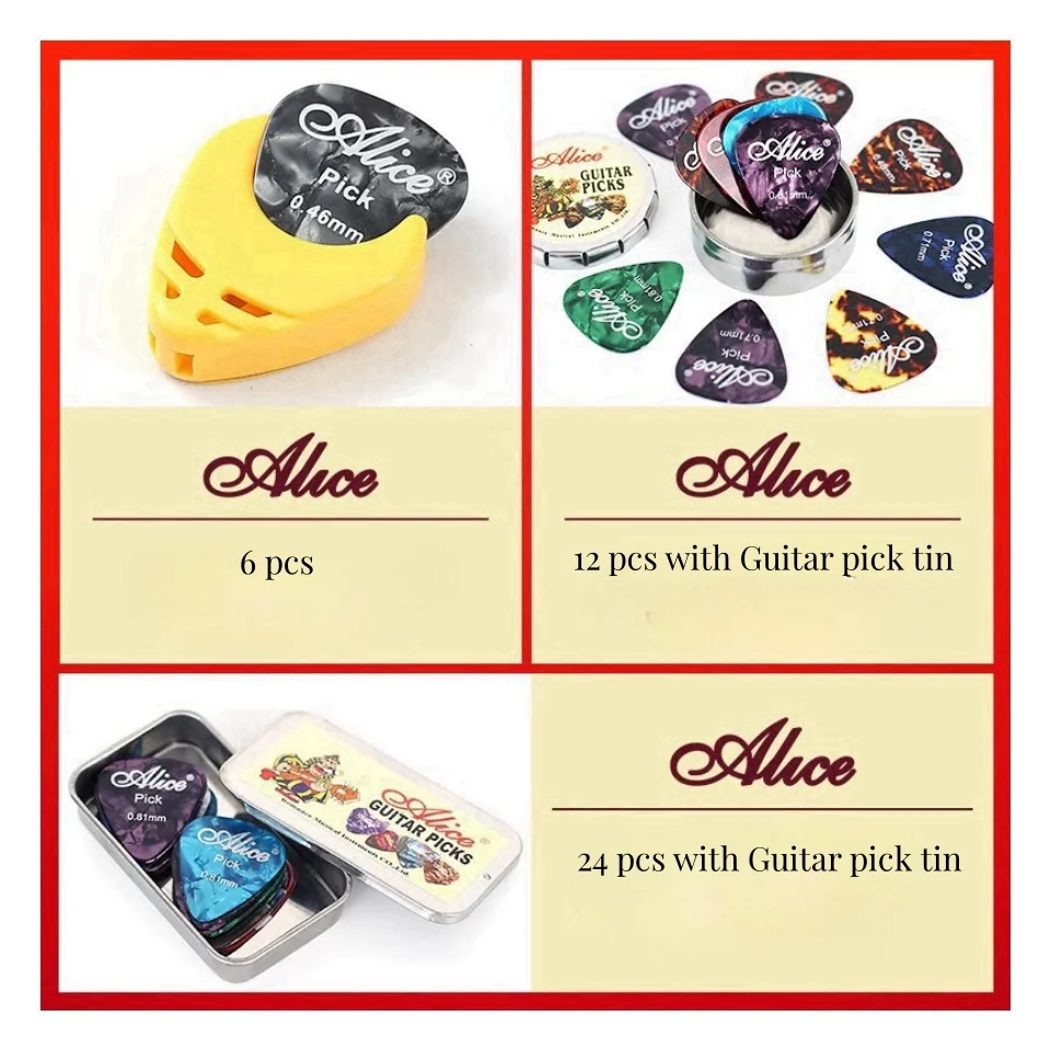 JELO YTK-2 6 pcs 0.46/0.70/0.81mm Color Celluloid Guitar Picks Plectrum Accessories for Ukulele Guitar Bass Parts & Accessories